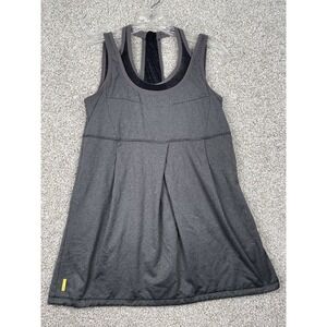 Lole Ella Racerback Athletic Tank Top Built In Bra Gray Womens Size Medium